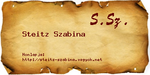 Steitz Szabina névjegykártya